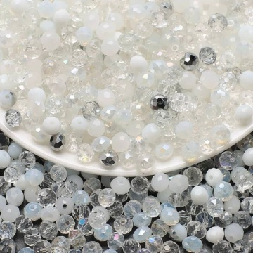 Mix cristale rondele 4mm multicolor silver ~ aprox 410 buc - Img 2