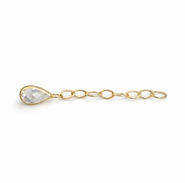 Prelungire din Aur 14K pentru colier - cu cristal - Img 2