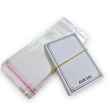 Set 50 ambalaje (carton+folie) 8x5.5cm AUR 585