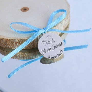 Banut Argint 2cm pentru Botez - Mot - Scaldat - personalizabil - Img 3