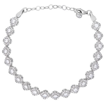 Bratara din argint 925 cu cristale Angel Collection Rombic