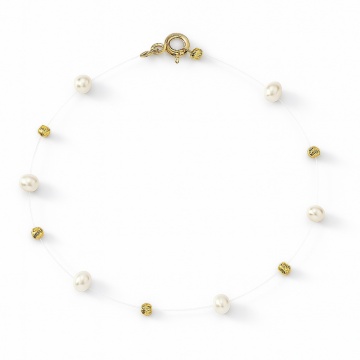 Bratara Gold Floating Pearls din Aur 14K