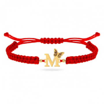 Brățară Inițială Butterfly din aur 14K