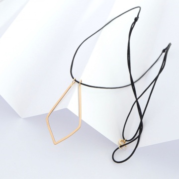 Choker Ring Keeper din snur reglabil si cu închidere din aur 14K - Img 3