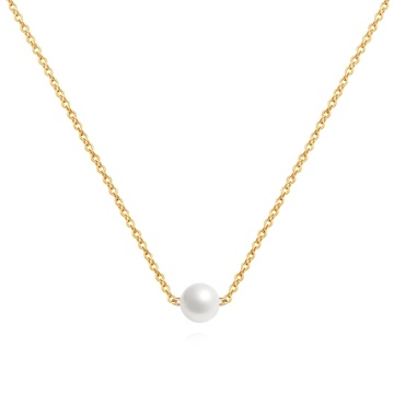 Colier Basic Pearl din Inox placat cu AUR 18K - Img 1