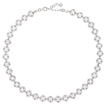Colier din argint 925 cu cristale Angel Collection Large Rombic - Img 2