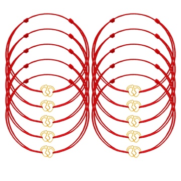 Engros Lot 10 brățări Talpite Bebe Clasic Collection din Aur 14K