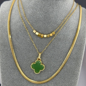 Lant Madona din Inox placat cu AUR 18K - Img 3