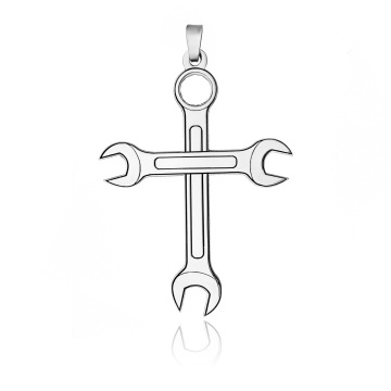 Pandantiv Silver Wrench Cross din Argint 925