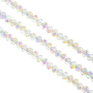 Sirag cristale rondele fațetate de 6 mm - Aurore Boreale