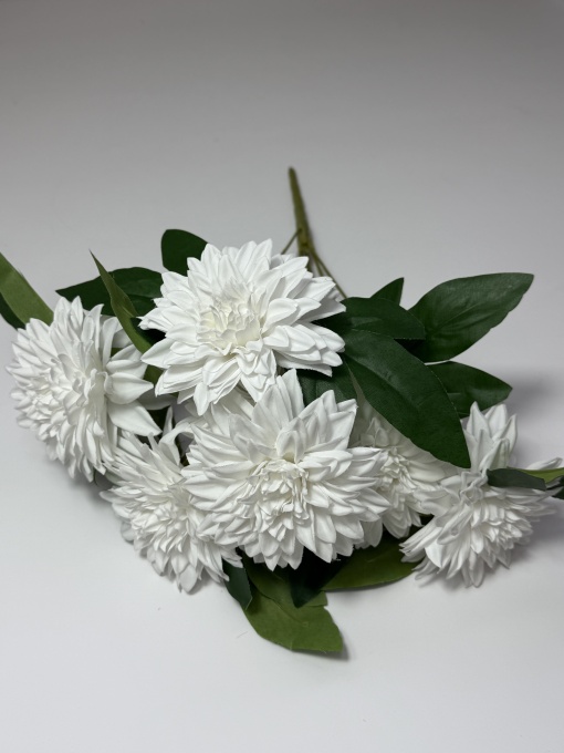 Buchet dalie 7capete -Alb 8cm- MF-80