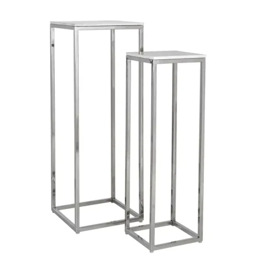 Suport flori - Paralelipiped demontabil argintiu - MARE-120 CM