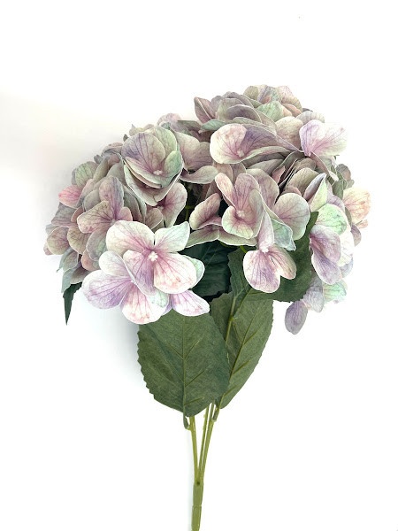 Hortensie silicon mare *5capete*15cm - Turcoaz