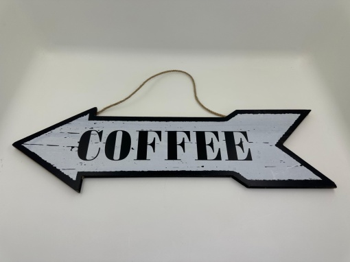 Indicator tip sageata din lemn * 40cm - COFFE