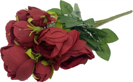 Ranunculus cu 9 capete * 5cm*KF02W - Rosu