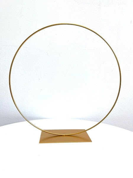 Suport flori - Cerc auriu simplu * KYS020 * 45cm