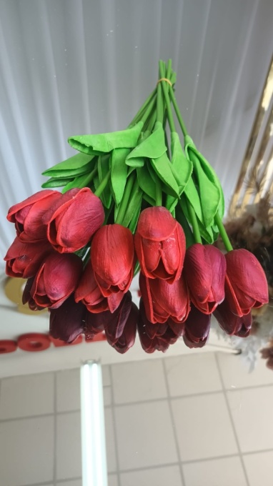 Lalele din silicon buchet 10 fire - Grena