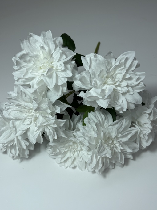 Buchet dalie cu 7 capete * LM30 - Alb