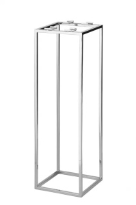 Suport flori - Paralelipiped demontabil argintiu - 70cm - Img 1