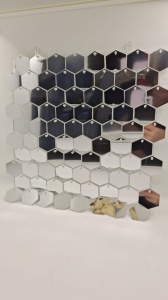 Panou paiete hexagonale Silver - Img 2