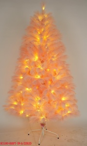 Brad artificial din Pampas Roz cu lumini incorporate - 220LED - ROZ