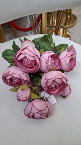Flori artificiale - Buchet ranunculus roz ciocolatiu