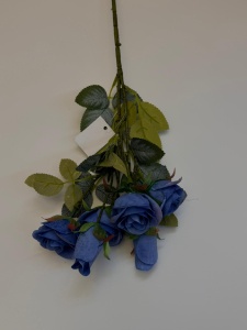 Flori artificiale - Trandafir pastel mic albastru