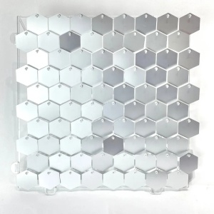 Panou paiete hexagonale Silver