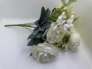 Buchet alb trandafiri cu 11 fire - 12cm