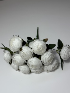 Buchet Ranuculus Alb 12 capete