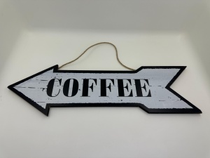 Indicator tip sageata din lemn - 40cm - coffee