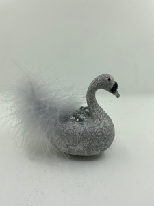 Lebede mici - 12cm - argintie