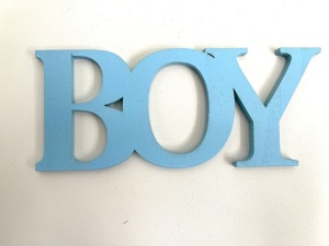 Litere lemn - text "BABY BOY" - 30cm