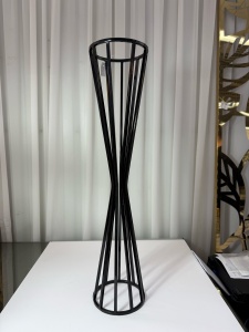 Suport flori negru clepsidra 90cm