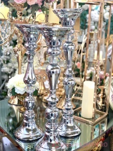 Sfesnic ARGINTIU cu bila de cristal - Img 2