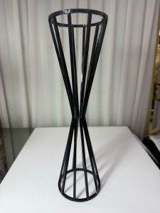 Suport flori negru clepsidra 70cm