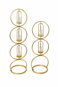 Set cercuri Gold cu lampioane