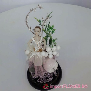 Balerina roz cu perle - Img 2