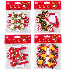 Clestisori mixt cu motiv de Craciun 6/set