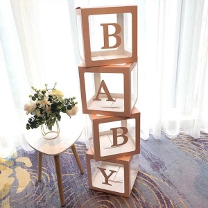 Cuburi Baby din carton - auriu