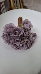 Flori artificiale - Buchet trandafiri Small gri
