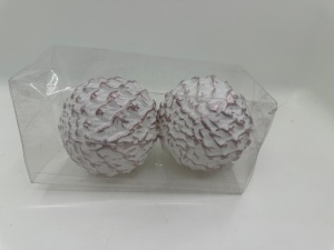 Globuri roz cu solzi 2/set