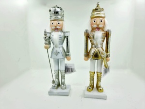 Soldatei Spargatori de nuci - auriu-argintiu - set 2 buc