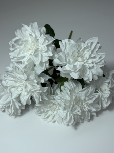 Buchet dalie cu 7 capete - alb