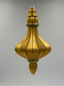 Glob Craciun auriu mat sculptat