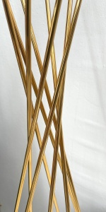 Suport flori auriu spiralat 70cm - desfacut - Img 2