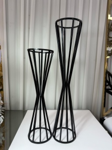 Suport flori negru clepsidra 90cm - Img 2