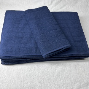 Prosop bumbac fata Duo bleumarin