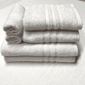 Prosoape bumbac ROMA Family pack, 6 piese, 450g/mp alb