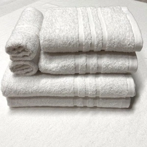 Prosoape bumbac ROMA Family pack, 6 piese, 450g/mp alb